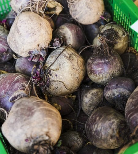fresh harvested beetroots crate sale market